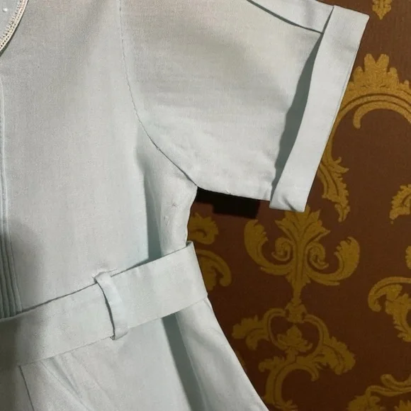 Vintage Feltman Brothers Boys Blue Bubble Suit Embroidered Pin Tucks 1960’s Belt - Picture 6 of 7